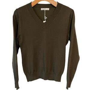 JJ Perfection Sweater Womens Small Green V Neck